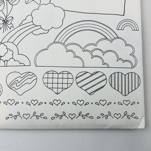 Vintage Banar Designs Rainbows & Hearts‎ Iron Transfers 1990 Balloons Stars - Picture 3 of 5